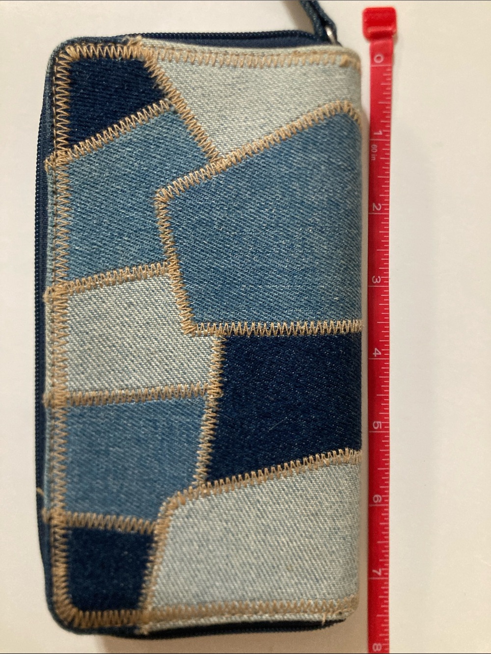 Steve Madden Patchwork Denim wallet- Light Blue & Dark Blue perfect condition